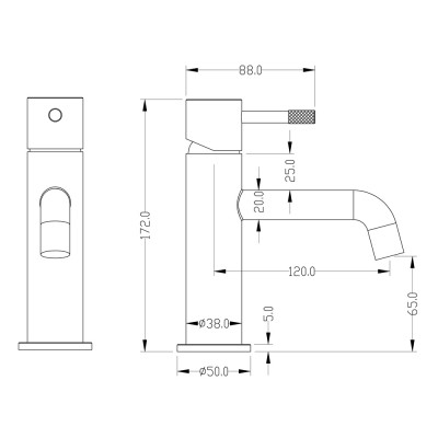 Смеситель для раковины Boheme Uno 461-CR хром