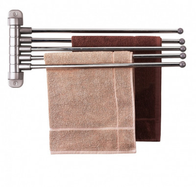 Primanova M-CA05-07 вешалка для полотенец 5-ти рожковая, 47 см, серая