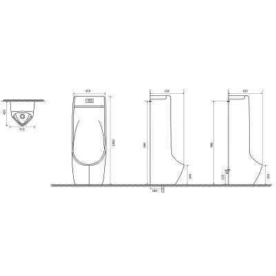 Писсуар SantiLine SL-6005 белый