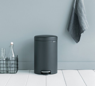 Brabantia newIcon 113802 ведро для мусора с педалью, цвет - минерально-графитовый