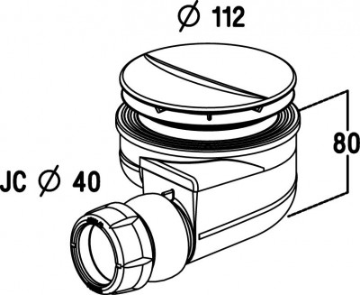 Сифон для низких душевых поддонов JACOB DELAFON (E78161-CP)