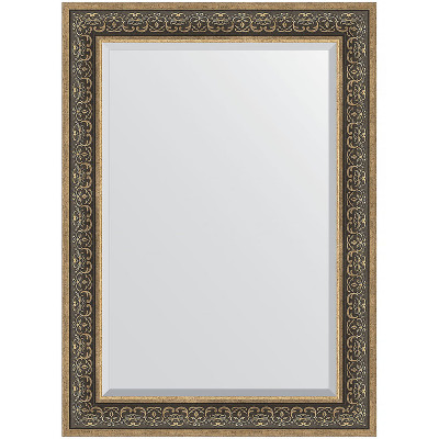 Зеркало настенное Evoform Exclusive 109х79 BY 3475 с фацетом в багетной раме Вензель серебряный 101 мм