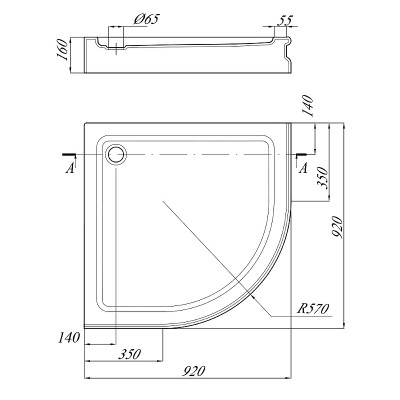 Душевой поддон из стеклокомпозита Migliore 90х90 26353 белый