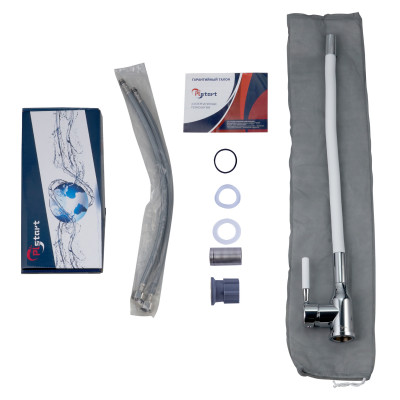 Смеситель для кухни Plstart PG54022B23, хром/белый