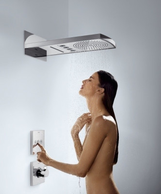 Запорно-переключающее устройство (дивертор) Hansgrohe ShowerSelect 15764990 (золото)