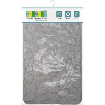 Коврик для ванной комнаты Grampus 50x80 GR-3204K серый полиэстер