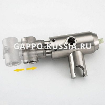 Смеситель с гигиеническим душем Gappo настенный однорычажный сатин (G7299-20)