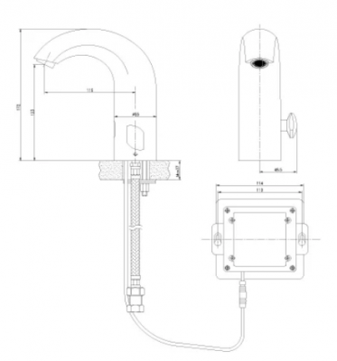 Lemark Project LM4656CE смеситель для умывальника сенсорный, хром