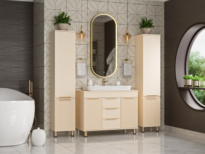 Тумба Brevita Enfida 100 бежевая ENF-06100-0343Я с раковиной