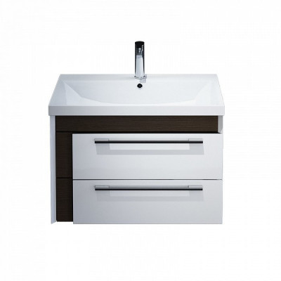 Тумба с раковиной IDDIS Color Plus 60 подвесная белая/под дерево (COL60W0i95K), дизайн современный