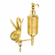 MIGLIORE Luxor 26165 дозатор жидкого мыла настенный, стекло, декор золото, золото  (26165)