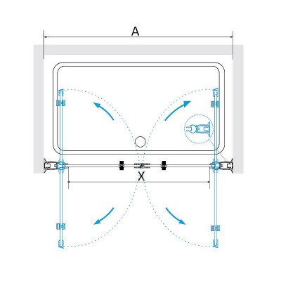 Душевая дверь RGW Passage PA-104 70 060810407-11 пр-ль хром стекло прозрачное
