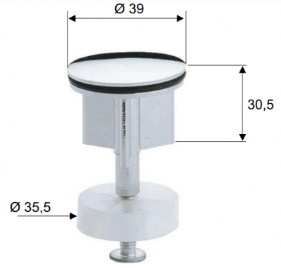 Пробка Remer RR 95 TA для автоматического донного клапана 1.1/4"