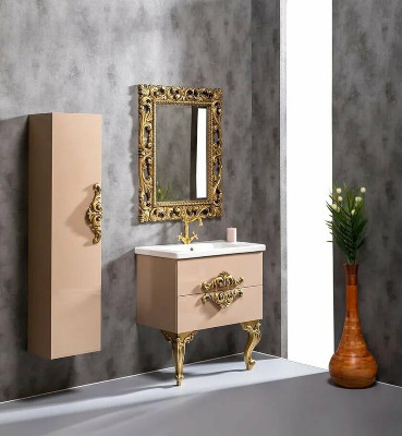 Зеркало в ванную Boheme 514-P 75х95 см, бронза Поталь