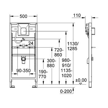 Grohe Rapid SL 38786001 система инсталляции для писсуара
