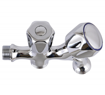Remer 250 1/2" 3/4" кран с двумя поворотными маховиками для стиральных машин, хром