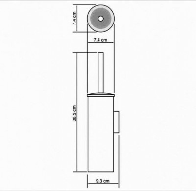 WasserKRAFT K-1087 ершик для унитаза подвесной, хром