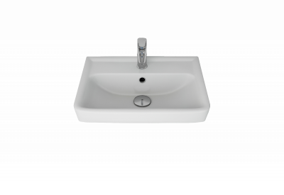 Мебельный умывальник Dreja Mini 50 см, белая керамика