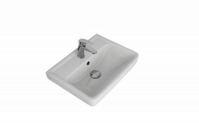 Мебельный умывальник Dreja Mini 50 см, белая керамика