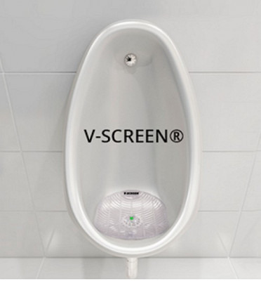 Aroterra V-Screen ЗЕЛЕНЫЙ ароматическая сетка для писсуара с ароматизатором Огурец-дыня