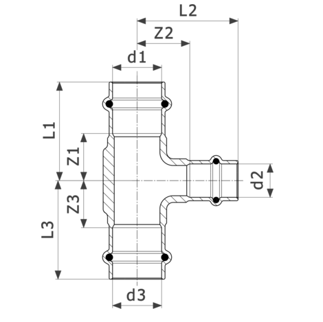 Viega Тройник Sanpress