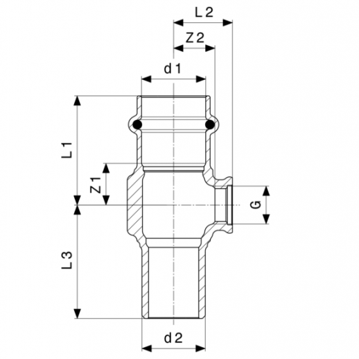 Viega Тройник Sanpress