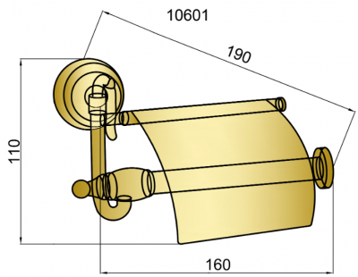 Boheme MEDICI 10601 бумагодержатель с крышкой, бронза