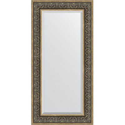 Зеркало настенное Evoform Exclusive 119х59 BY 3501 с фацетом в багетной раме Вензель серебряный 101 мм
