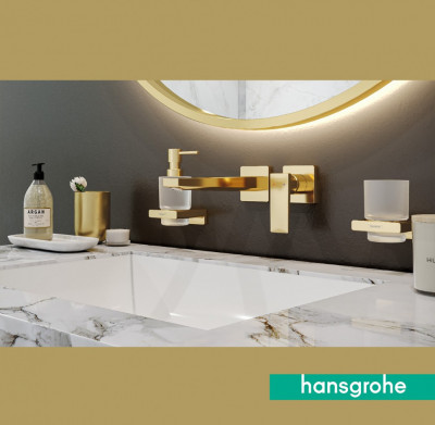 Крючок для халатов и полотенец двойной Hansgrohe AddStoris 41755990 (золото)