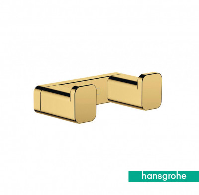 Крючок для халатов и полотенец двойной Hansgrohe AddStoris 41755990 (золото)