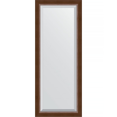 Зеркало настенное Evoform Exclusive 142х57 BY 1167 с фацетом в багетной раме Орех 65 мм