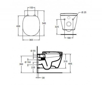 Ideal Standard CONNECT E803501 унитаз подвесной, белый