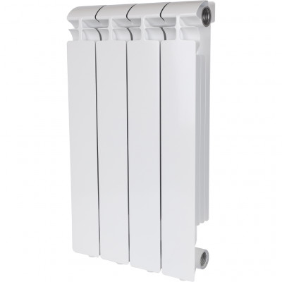 Радиатор алюминиевый боковое подключение (белый RAL 9016) STOUT ALPHA 500 4 секций (SRA-2310-050004)