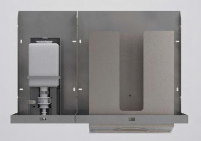Дозатор для мыла встраиваемый за зеркалом Nofer 12053.S2 (1л)
