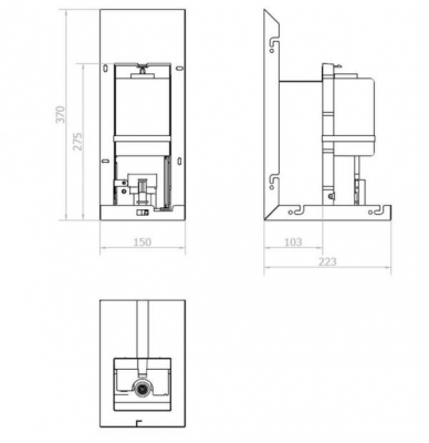Дозатор для мыла встраиваемый за зеркалом Nofer 12053.S2 (1л)