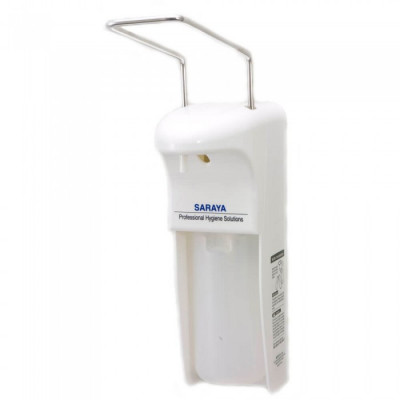Локтевой дозатор для мыла и спиртового антисептика Saraya MDS-500P, белый (77902)