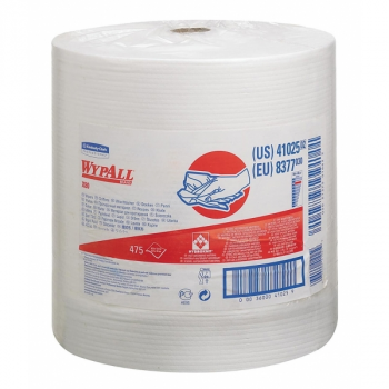 Протирочный материал Kimberly-Clark WYPALL (Вайпол) X80, большой рулон, 475л (34x14,5 см) белый