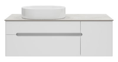 Тумба под раковину подвесная Misty Роял 120 подвесная белая (П-Роя-01120-011П2Я)