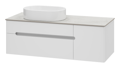 Тумба под раковину подвесная Misty Роял 120 подвесная белая (П-Роя-01120-011П2Я)