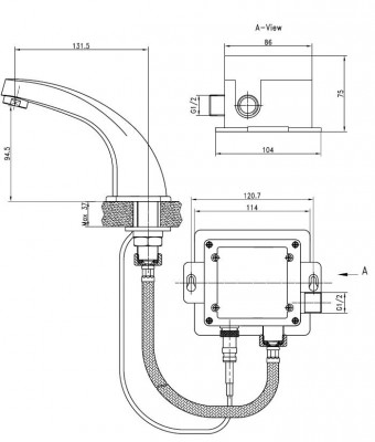 Смеситель на раковину сенсорный (для холодной воды) Kaiser Sensor 38111, хром