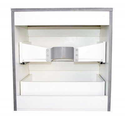 Тумба под раковину для ванной Style Line Атлантика 60 Люкс Plus подвесная со столешницей бетон темный (СС-00002279)