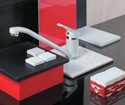 Смеситель для кухни под фильтр OMOIKIRI KADO-PA 4994169, пастила/хром