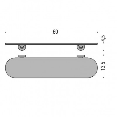 COLOMBO Basic B2716 полка стеклянная