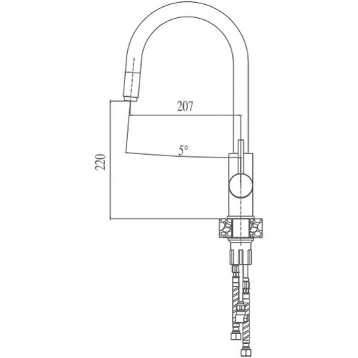 Смеситель для кухни Haiba HB70304-5 (нерж сталь)