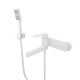 Смеситель для ванны белый матовый IDDIS Slide (SLIWT00i02), дизайн современный  (SLIWT00i02)