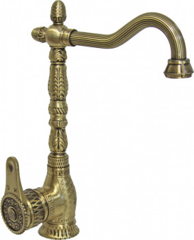 Смеситель для кухонной мойки ZORG Antic  (A 422 K-BR), рычажный, ретро стиль