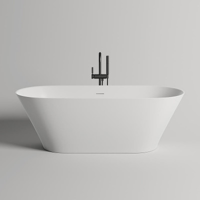 Ванна из искусственного камня Salini Mona 180х80 102921M белая матовая овальная