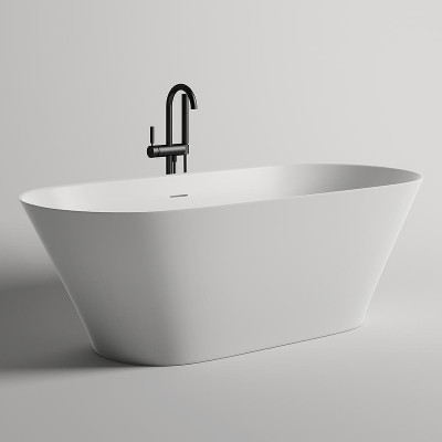 Ванна из искусственного камня Salini Mona 180х80 102921M белая матовая овальная