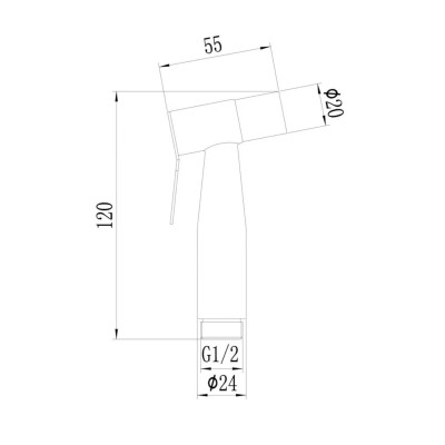 Лейка для гигиенического душа Savol S-PQ06C, матовое золото
