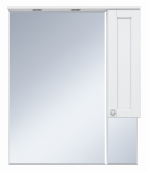 Зеркальный шкаф Misty Латте - 85 белый правый П-Лат02085-012П